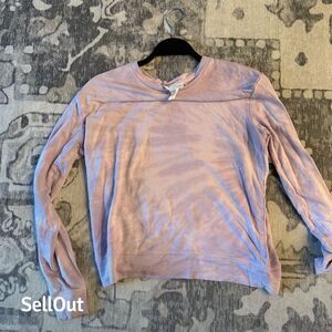 For The Republic Women's Lavender Long Sleeve Crew Neck Top S Standard